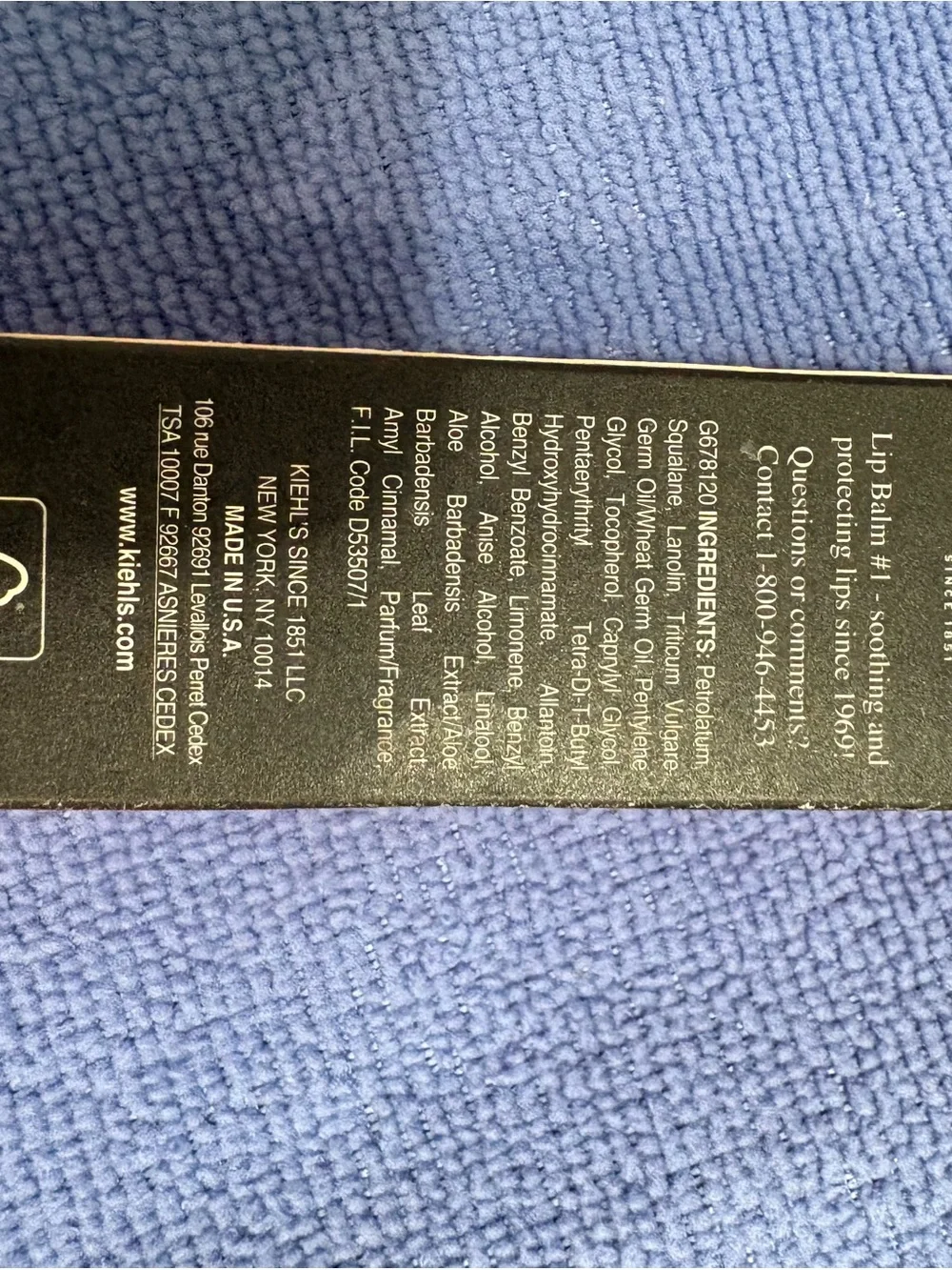 Kiehl's Lip Balm #1 Black and White Packaging